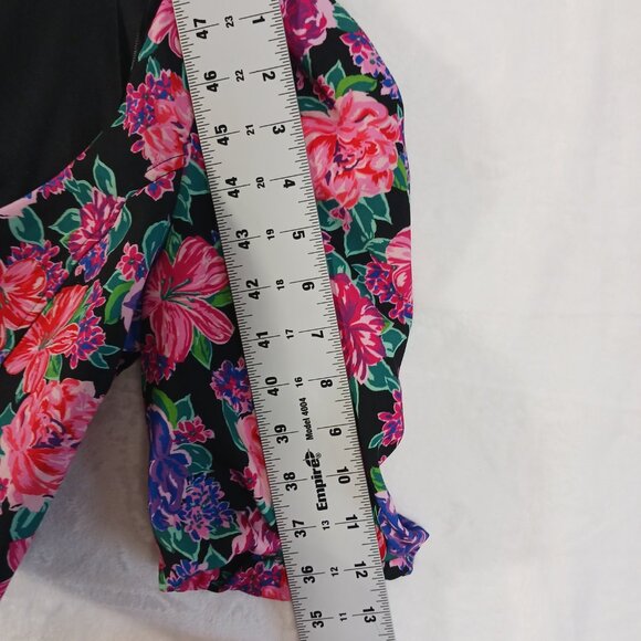 Zara, Crop Top, Size Small, Floral, Sweetheart Neckline, Short Puffy Sleeves - Picture 14 of 16